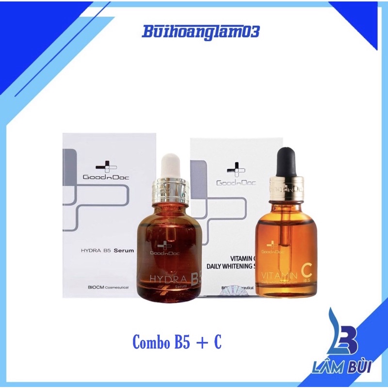 Serum dưỡng da GoodnDoc dưỡng ẩm dưỡng trắng mờ thâm 30ml