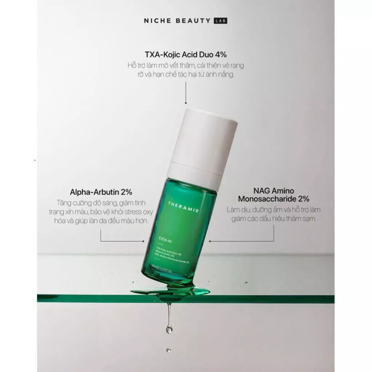 Serum giảm thâm sạm Theramid Even-in làm sáng đều màu da, giảm xỉn màu an toàn lành tính 30ML