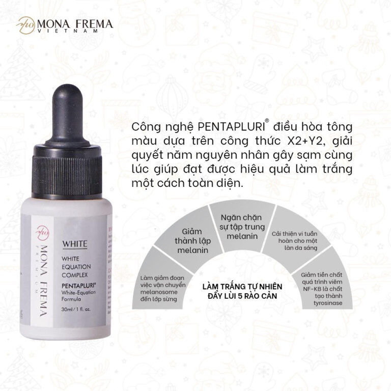 Serum Dưỡng Da Trắng Sáng Tranexamic Mona Frema WHITE Equation Complex 30ml