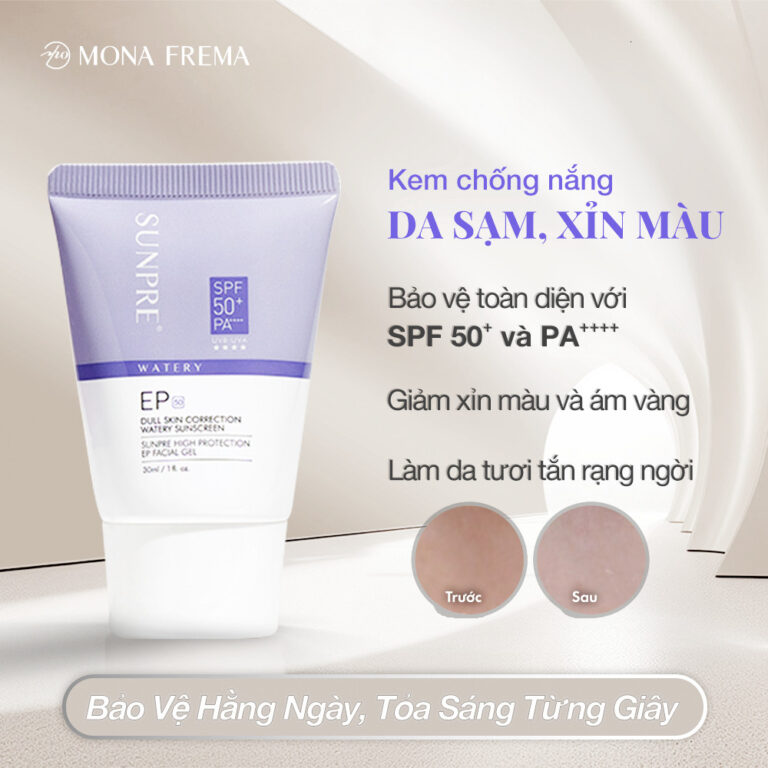 Kem Chống Nắng Che Khuyết Điểm Mona Frema SUNPRE High Protection EP Facial Gel 30ml