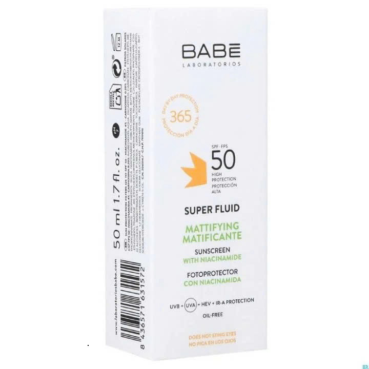 Kem Chống Nắng Babe Super Fluid Sunscreen Hyaluronic Acid SPF50 50ml
