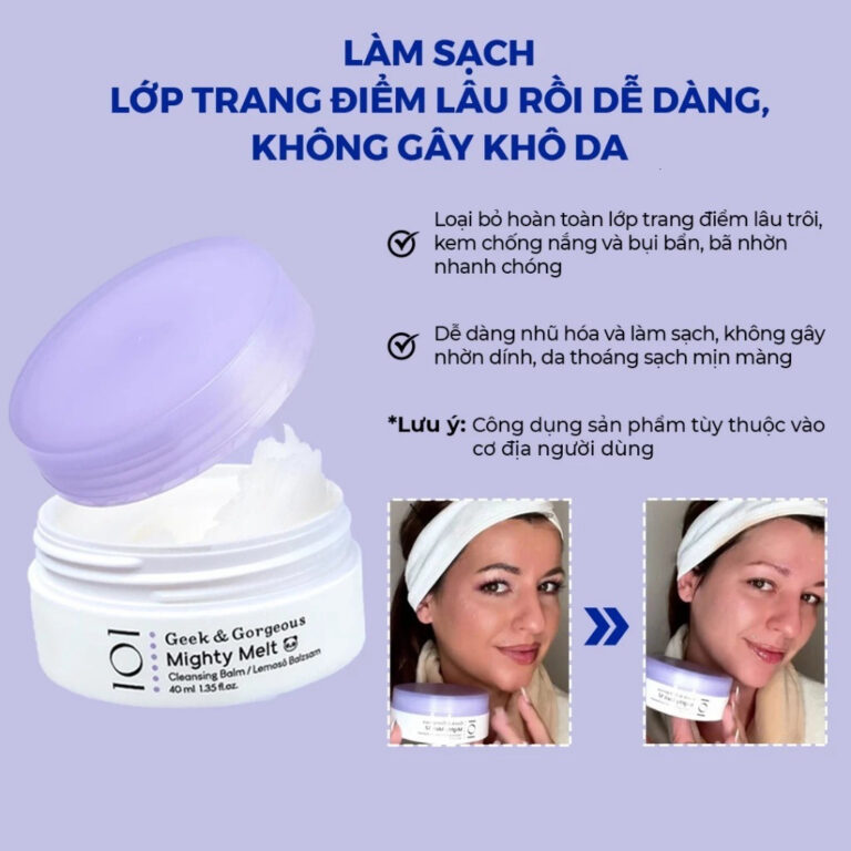 Sáp Tẩy Trang Sạch Sâu Dịu Nhẹ Geek & Gorgeous Mighty Melt 98ml