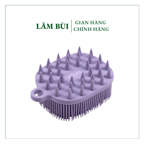 Lược tắm gội Weilaiya 2 trong 1,silicon mềm, gội sạch gàu, tắm tẩy tế bào chết