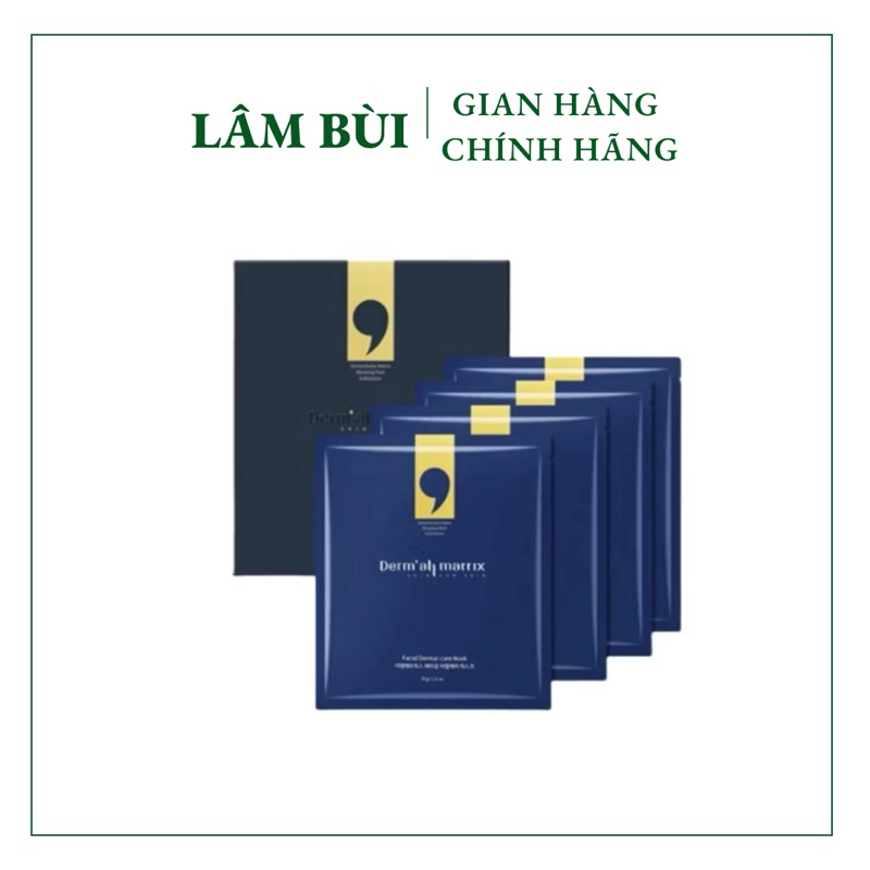 [HÀNG CHÍNH HÃNG ] Mặt Nạ Dưỡng Ẩm Căng Bóng Da Derm All Matrix Facial Dermal Care Mask 1 hộp