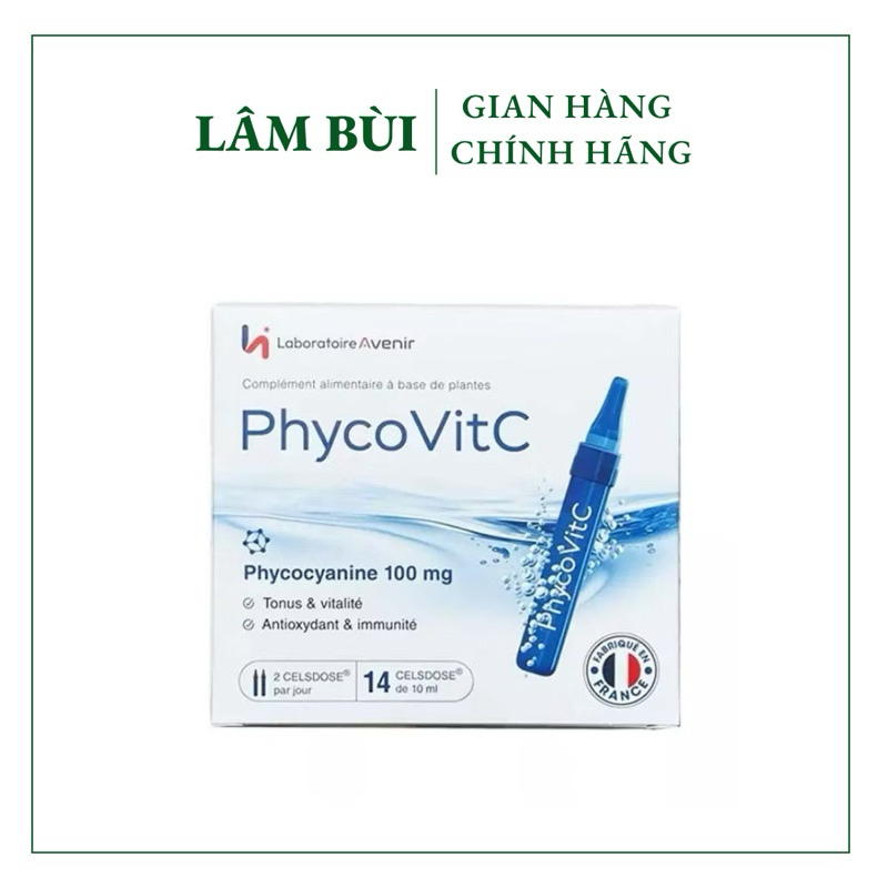 [Công ty ]Tảo tươi Phyco VitC – hàng Pháp – hộp 14 ống, 10ml/ống