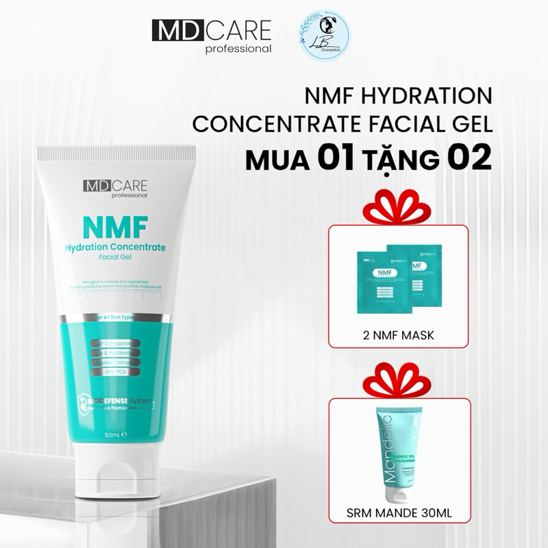 Kem Dưỡng Dạng Gel kiểm soát dầu, tái tạo và phục hồi hàng rào bảo vệ da MDcare NMF Facial Gel 50ml