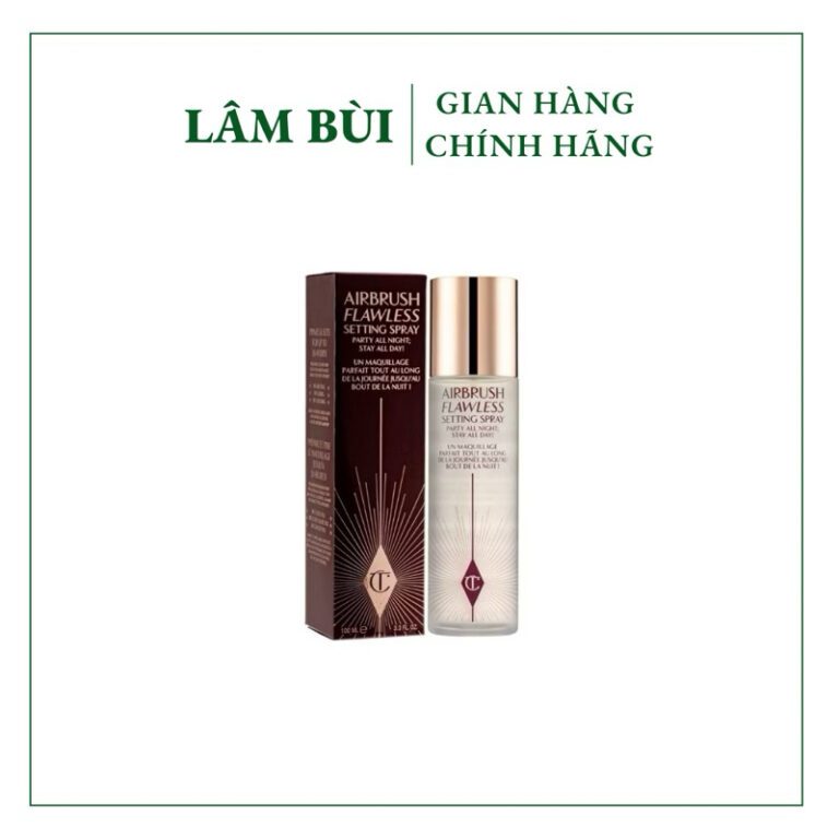 [ĐỦ BILL DUTY HÀN] Xịt khoá nền Make Up Charlotte Tibury Airbrush Flawless Setting Spray