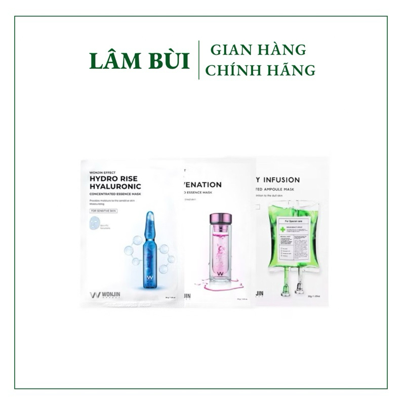 mặt nạ wonjin các màu hộp 10 miếng