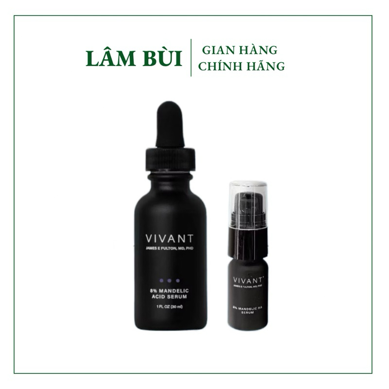 [Hàng Công Ty] Serum Vivant Skincare 8% Mandelic Acid – Acid 3-in-1 Giảm Mụn, Mờ Thâm, Chống Lão Hóa