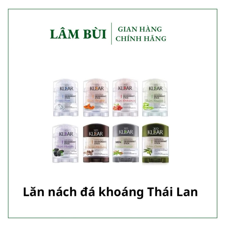 [Chính hãng ] Lăn Nách Đá Khoáng DEO KLEAR 70g Thái Lan Ngăn Mùi Không Ố Vàng
