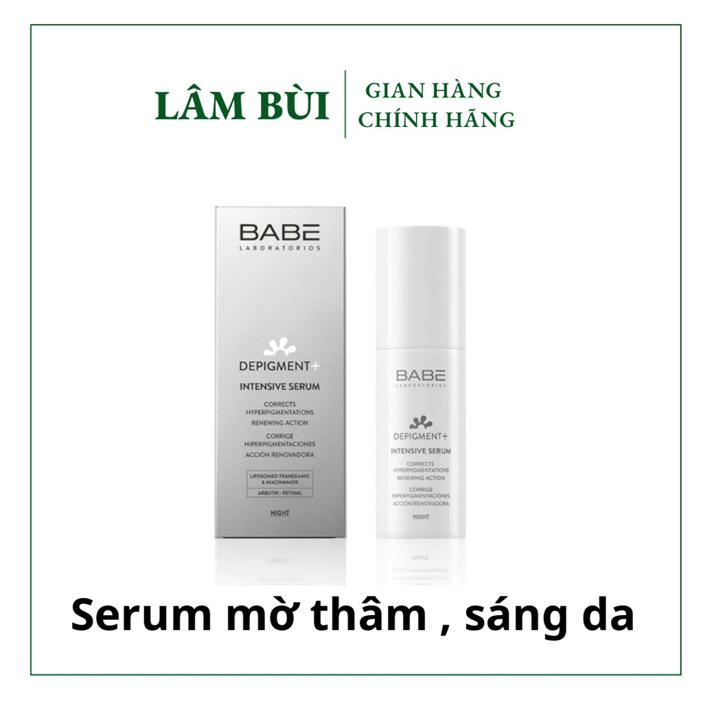 [Fullsize + Công ty] Tinh chất Babe DEPIGMENT+ Intensive dưỡng sáng da và mờ thâm sạm 30ml – Lâm Bùi Cosmetics