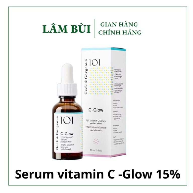 Tinh Chất Làm Sáng, Chống Oxy Hóa, Căng Bóng Da Geek & Gorgeous C-Glow 15% Vitamin C 30ml