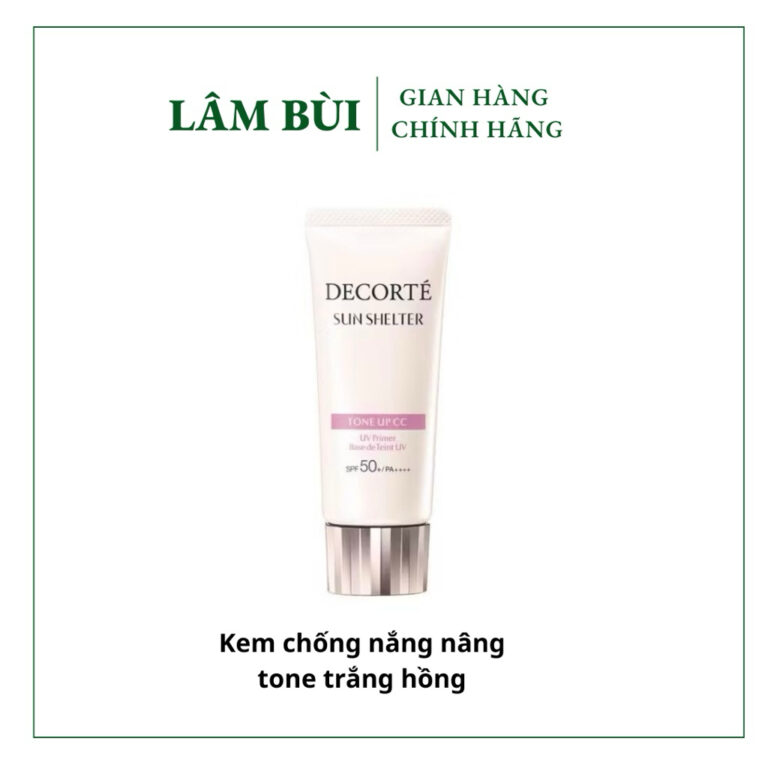 [HÀNG CÔNG TY] Kem Chống Nắng DECORTE Sun Shelter Tone Up 10 CC Nâng Tone Da, Kiềm Dầu Lâm Bùi Cosmetics