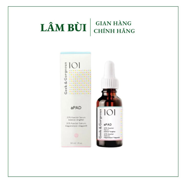 Tinh Chất Mờ Thâm, Dưỡng Sáng, Kiểm Soát Dầu. Geek & Gorgeous aPAD 20% dẫn xuất Azelaic Acid 30ml