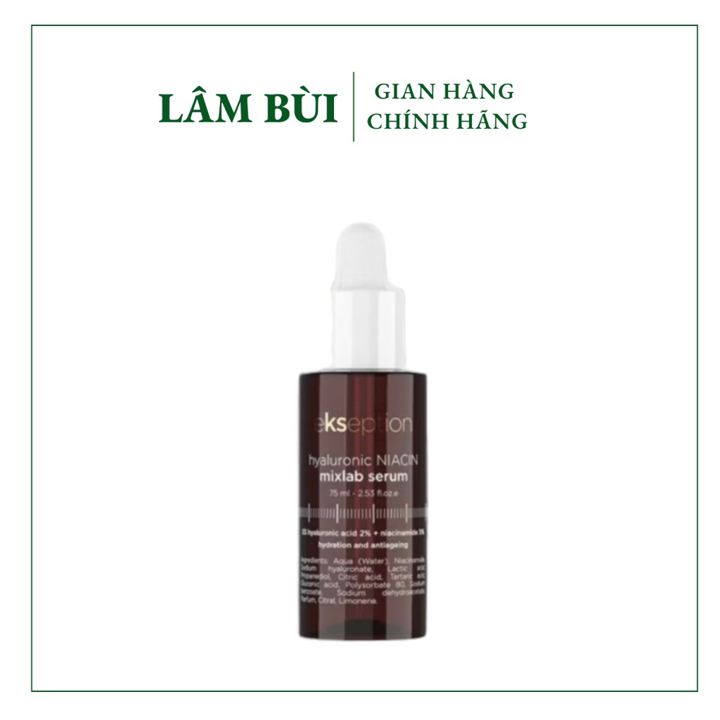 Serum Ekseption Hyaluronic NIACIN Mixlab Serum 75ml Serum giảm thâm mụn, hỗ trợ thu nhỏ lỗ chân lông