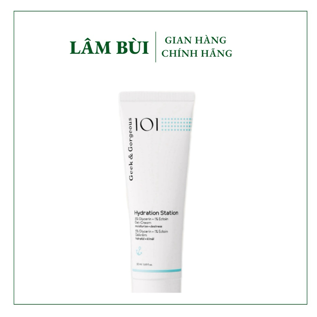 Kem Dưỡng Phục Hồi Dạng Gel Mỏng Nhẹ Geek & Gorgeous Hydration Station 50ml