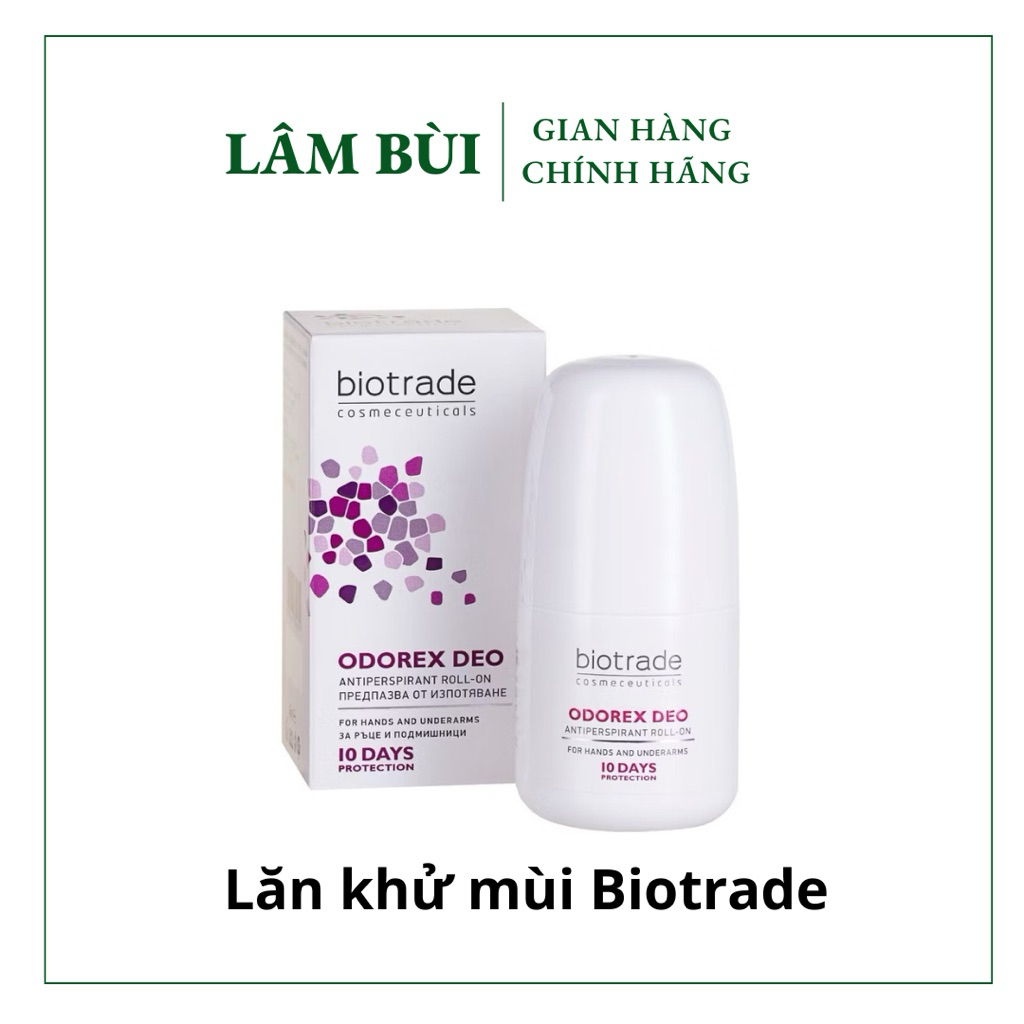 Lăn Khử Mùi Biotrade Odorex Deo Antiperspirant Roll On lòng bàn tay và nách Biotrade