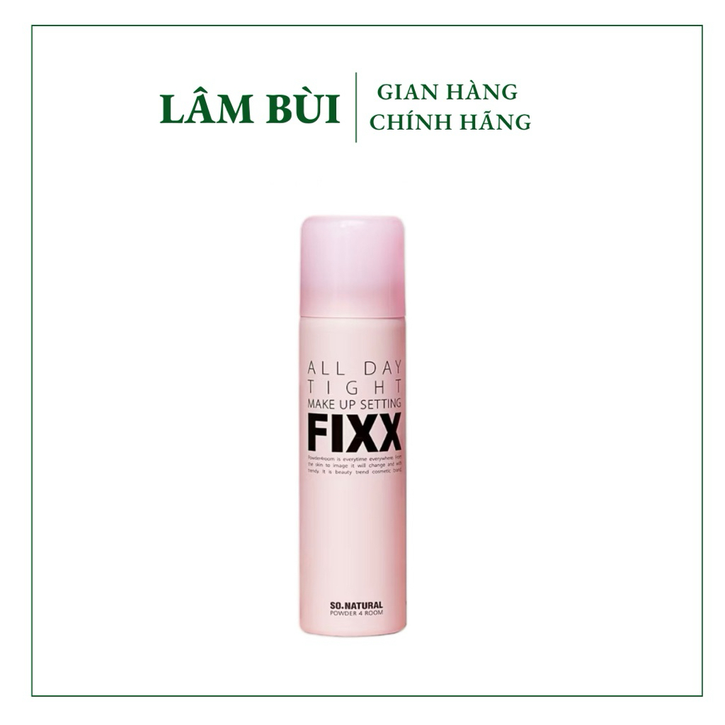 Xịt Khóa nền So’Natural Make Up Setting Fixx giúp lớp nền căng bóng, mịn lì