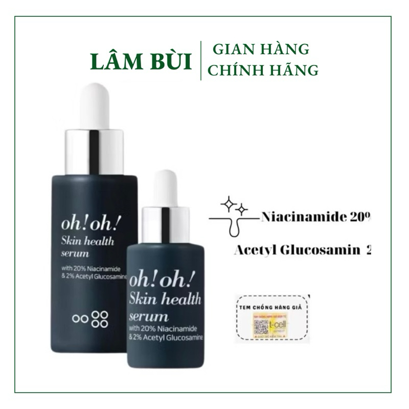 [HÀNG CÔNG TY] Tinh Chất Dưỡng Sáng Da, Giảm Thâm Nám Oh!Oh! Skin Health Serum Niacinamide 20%