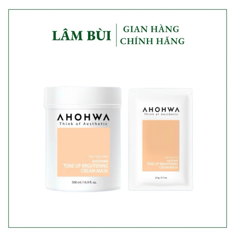 [Công ty] Mặt Nạ Ủ Trắng Dạng Kem Cao Cấp Ahohaw First Solution Tone-Up Brigtening Cream Mask