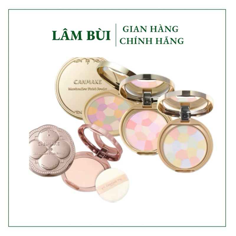 Phấn Phủ Đa Sắc Canmake Marshmallow Finish Powder Abloom Nâng Tông Kiềm Dầu Chỉnh Sắc Tố Da 4g