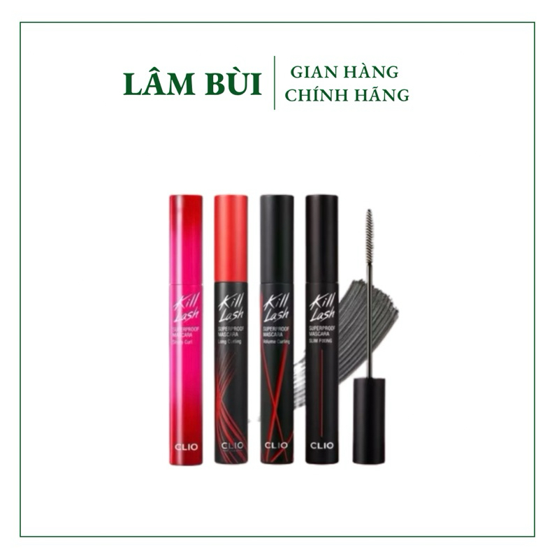 [Bill duty ] Mascara Clio chuốt mi dài và dày, cong mi chống thấm nước lâu trôi
