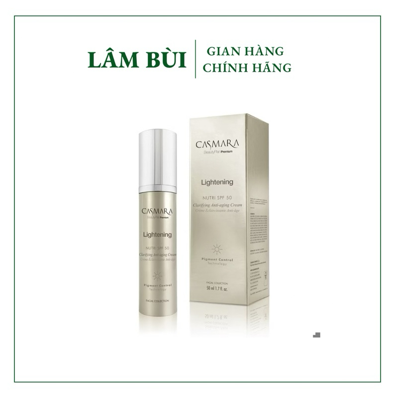[Đại lý chính hãng] Kem Dưỡng Trắng Mờ Nám Ban Ngày CASMARA Lightening Clarifying Anti-aging Cream SPF 50 50ml