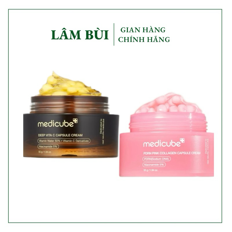 Kem Dưỡng Medicube Deep Vita C Capsule Cream / PDRN Pink Collagen Capsule Cream